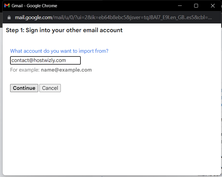 Gmail recieving hostinger mails configuration step 1