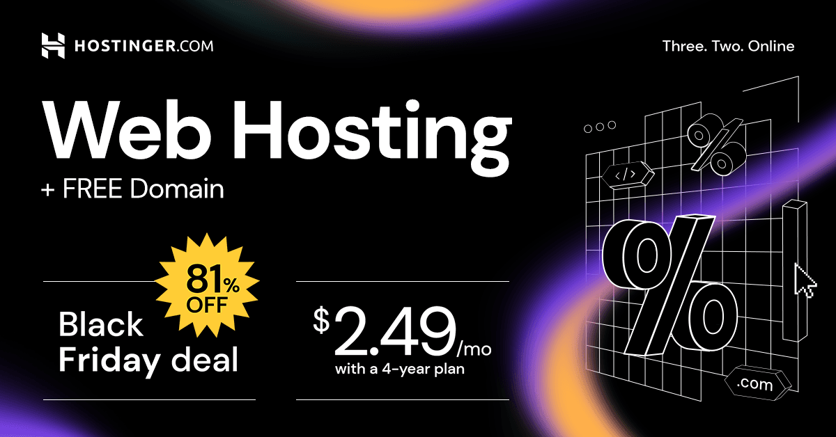 Hostinger black friday sale