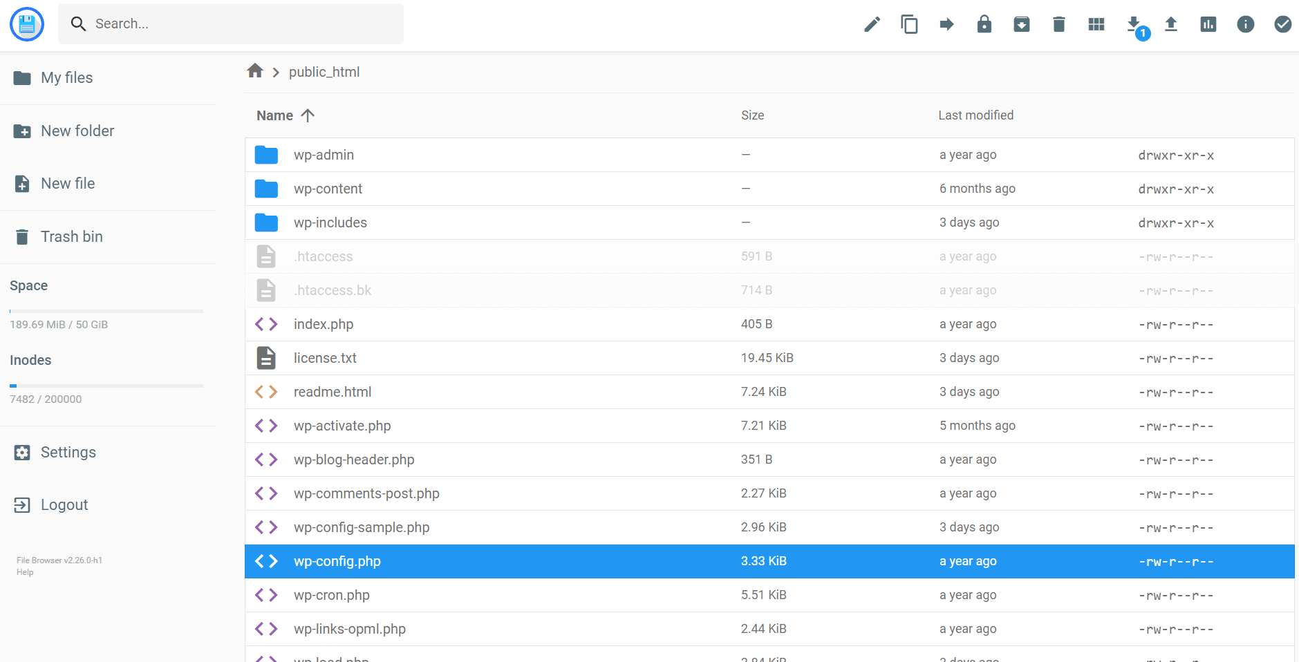 Wp config file