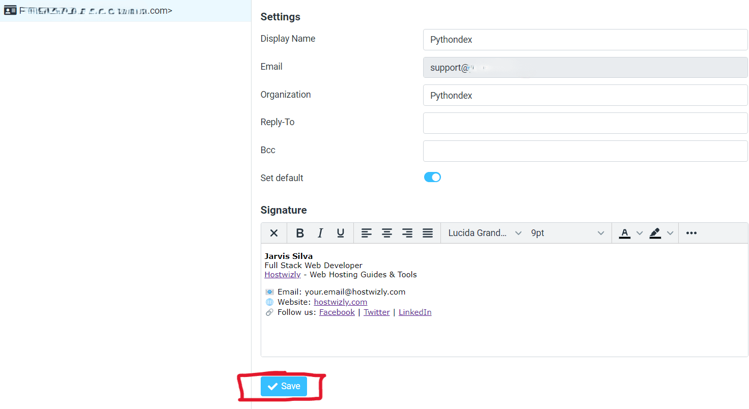 How to add signature in hostinger webmail hostwizly