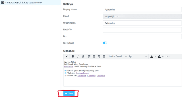 hostinger webmail email signature